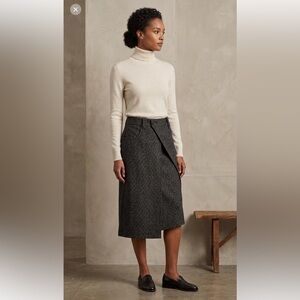 Cotelac Asymmetrical Avant‎ Garde Wool Wrap Skirt Size 4